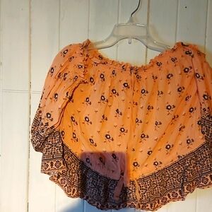 Spell Pink Beach Blouse/ Sz S/ Sexy